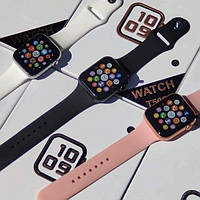 Умные часы Смарт часы Smart Watch T500 с сенсорным экраном и пульсометром голосовой вызов черные + подарок