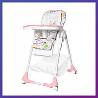 Детский стульчик для кормления с регулируемой спинкой Tilly Bistro T-641/2 Rose розовый