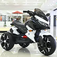 Детский трехколесный электро мотоцикл на аккумуляторе BMW М 4274 белый трицикл для детей от 3 до 6 лет