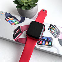 Смарт часы Фитнес браслет трэккер Apl Watch Series 6 M16 PLUS пульсометром тонометром погода красные + Подарок