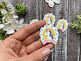 Кабошон "Єдиноріг unicorn" 3.5 х 3.8 см, 20 шт/уп. оптом, фото 3