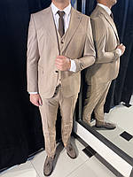 Мужской классический костюм тройка Giotelli Красивый костюм для мужчин Костюм тройка с жилеткой Классика