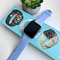Смарт часы Фитнес браслет Smart Watch N76 беспроводная зарядка пульсометр тонометр голубой + Подарок