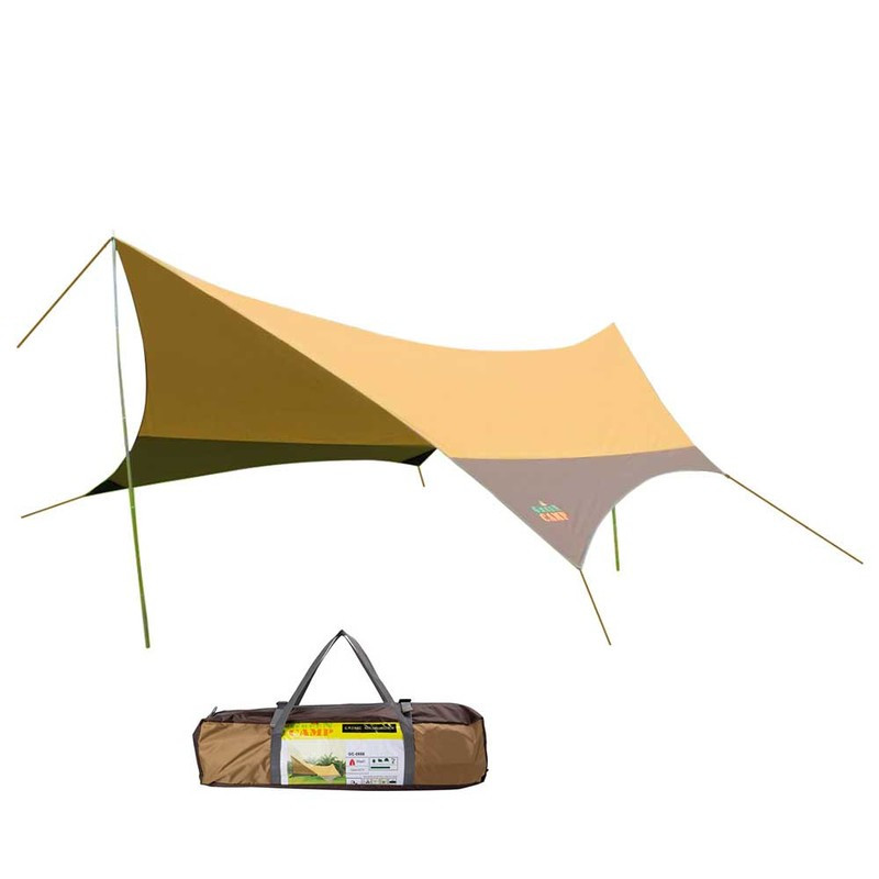 Тент туристический со стойками Green Camp навес от дождя и солнца ...