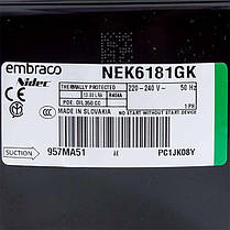 Компресор для холодильника EMBRACO ASPERA NEK6181GK R404 599W, фото 2