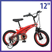 Велосипед дитячий двоколісний магнієва рама Profi WLN1239D-T-3 12" зріст 85-105 см вік 2 до 5 років червоний