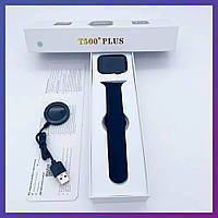 Розумний смарт-годинник Smart Watch Series 6 T500 Plus з пульсометром, голосовий виклик чорний