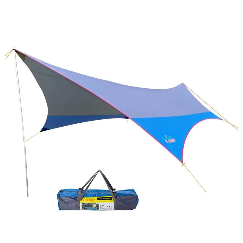 Тент туристический со стойками Green Camp навес от дождя и солнца ...