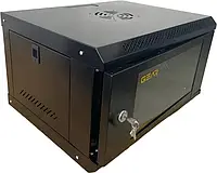 Шкаф серверный настенный с полкой GEAR 12U 19'' 530x400x600 мм., Черный