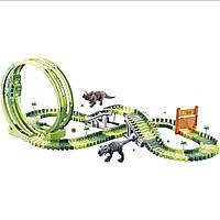 Гоночная трасса трек Парк Динозавров ( 144 детали, 2 динозавра, машинка, наклейки) CF 2252