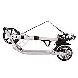 Самокат міський двоколісний для дорослих з ручним гальмом ITRIKE SR 2-015-3-W білий, фото 4