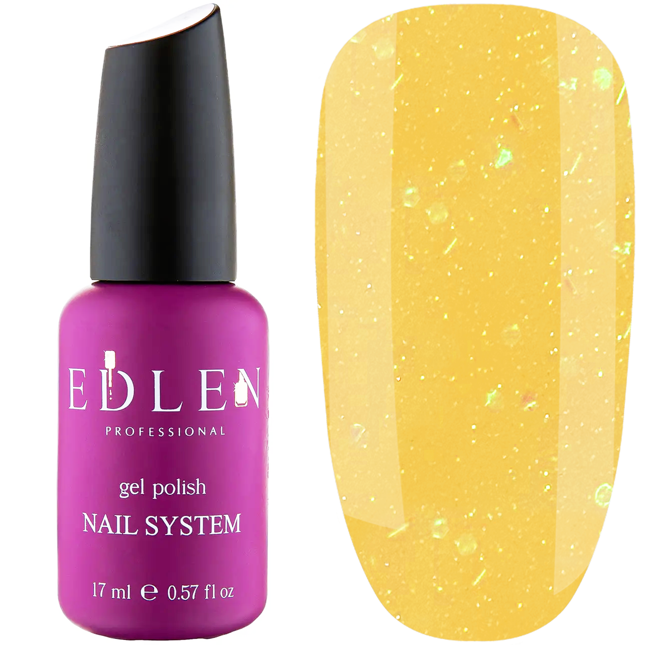 Каучукова база EDLEN Professional Cover Base PIXIE №39, 17 мл оранжевий опал зі слюдою