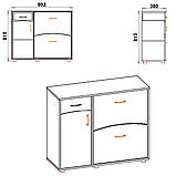 Тумба під взуття ТО-5 Ательє світлий Компаніт (99х38х82 см), фото 2