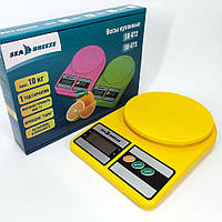 LID Весы кухонные SeaBreeze SB-071, Электрические кухонные весы, Точные кухонные весы. Цвет: желтый