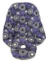 Чохол DavLu на стільчик для годування Peg-Perego Tatamia Фіолетові кола (000218)