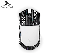 | + Стикеры | Комплект Профессиональная Игровая Мышка Motospeed Darmoshark M3 26000dpi |White|