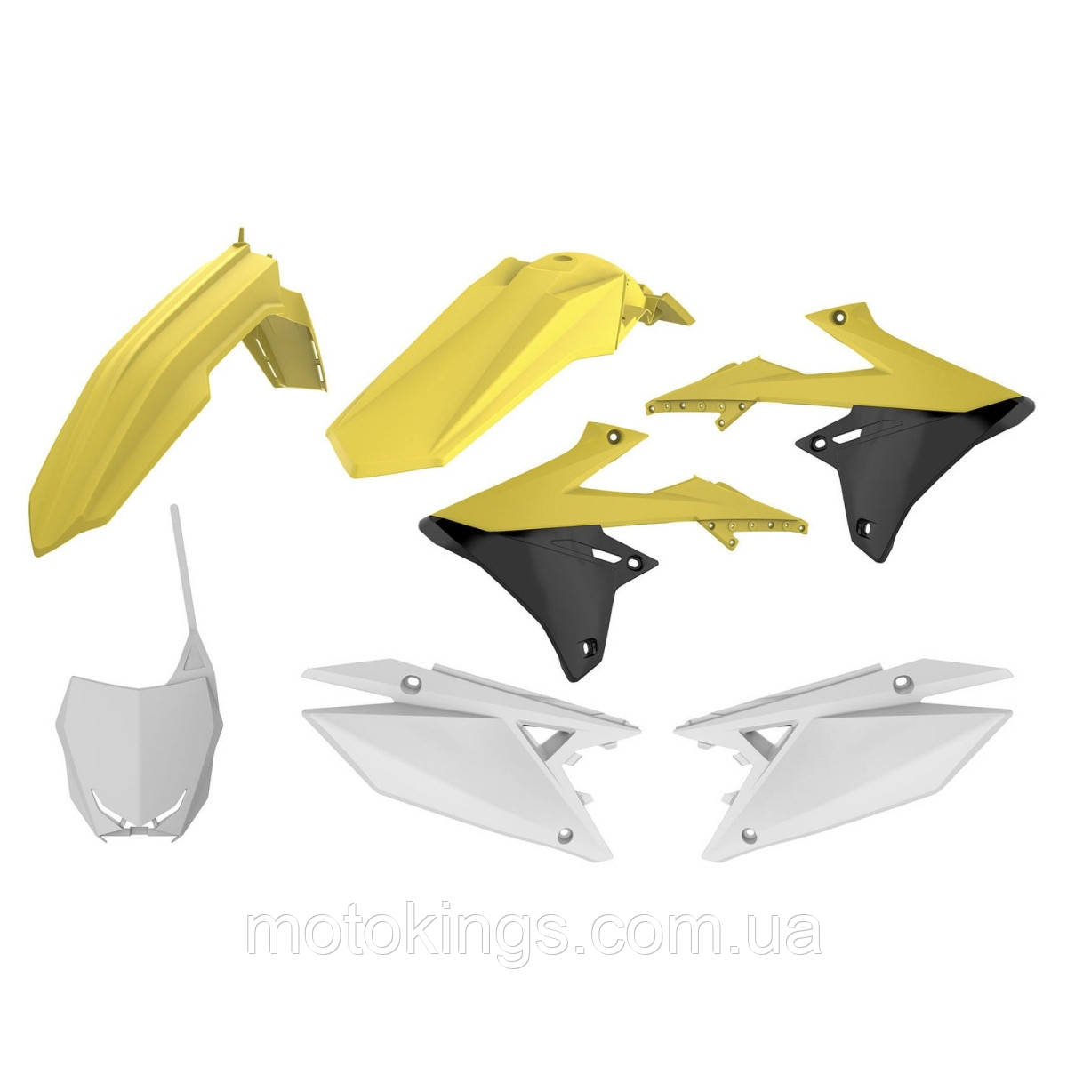 Комплект пластиків POLISPORT SUZUKI RMZ 250 '19-'23; RMZ 450 '18-'23 колір жовтий, фото 1