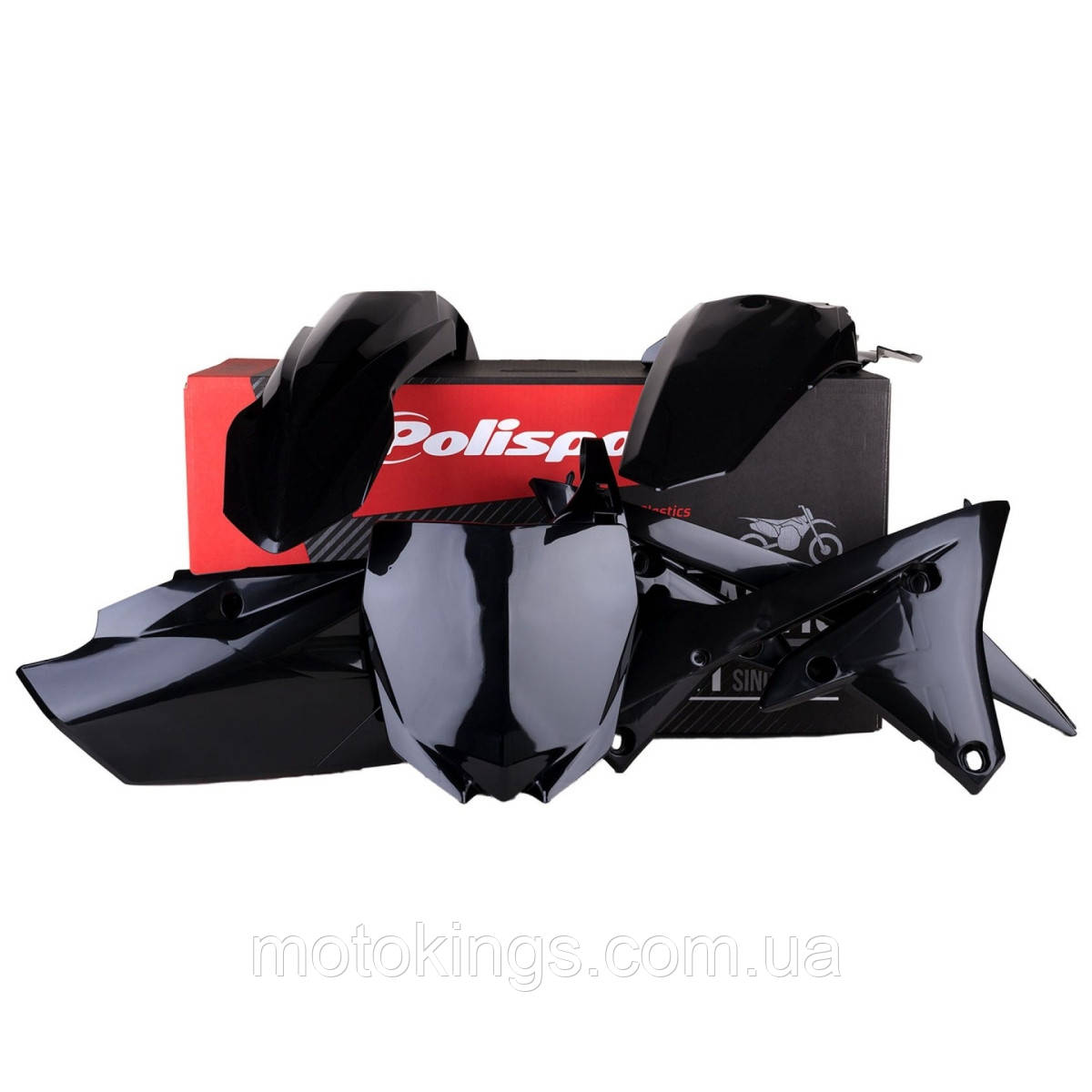 Комплект пластиків POLISPORT YAMAHA YZ 250F '14-'18; YZ 450F '14-'17 колір чорний, фото 1