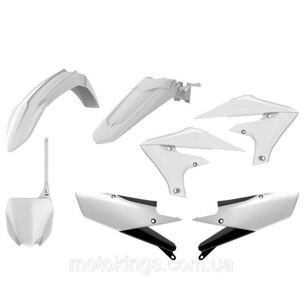 Комплект пластиків POLISPORT YAMAHA YZ 250F '19-'23, YZ 450F '18-'22 колір білий, фото 1