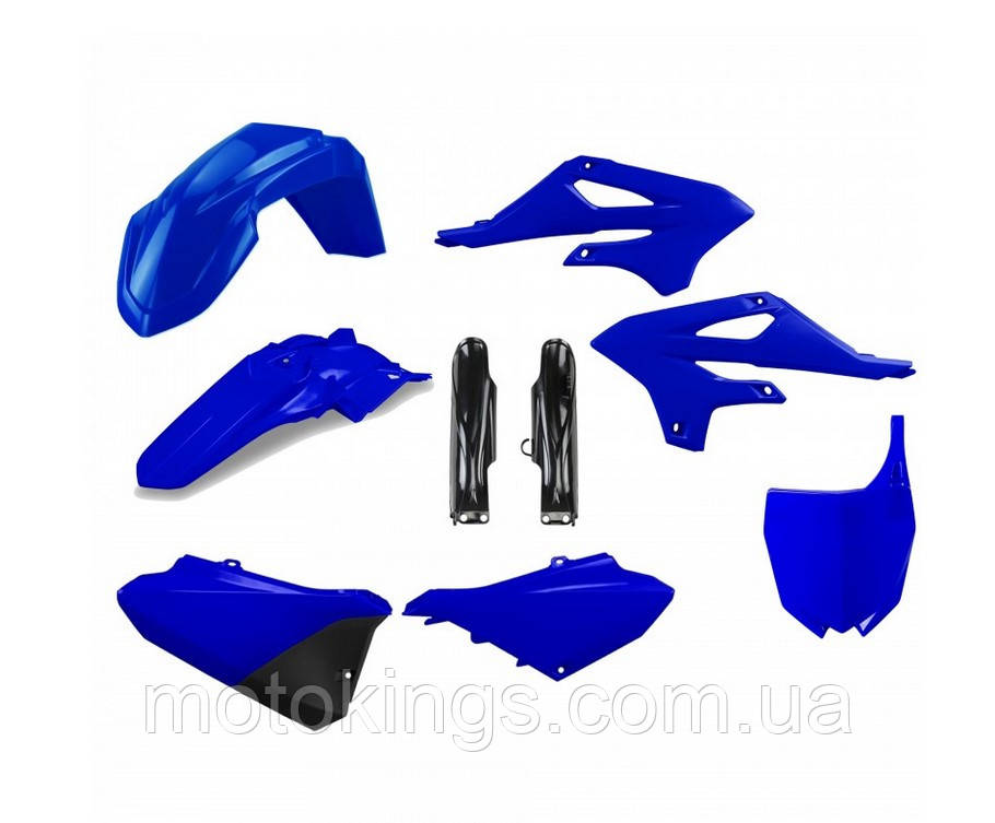 Комплект пластиків POLISPORT YAMAHA YZ 85 '22-'23 набір містить кришки для лаг (8352600004) колір блакитний, фото 1