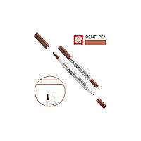 Маркер Sakura перманентный IDENTI PEN, двусторонний, 0,4/1 мм, Коричневый (084511365056)