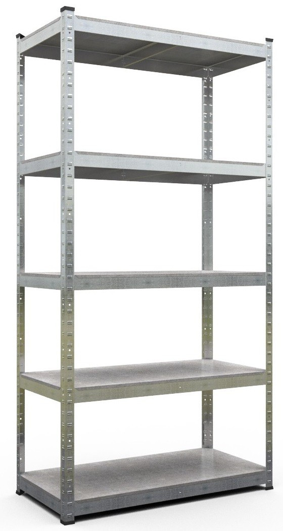 Стелаж оцинкований 1800х900х450мм,150кг,5 полиць металевий полочний для дому,магазину,архіву,офісу, фото 1