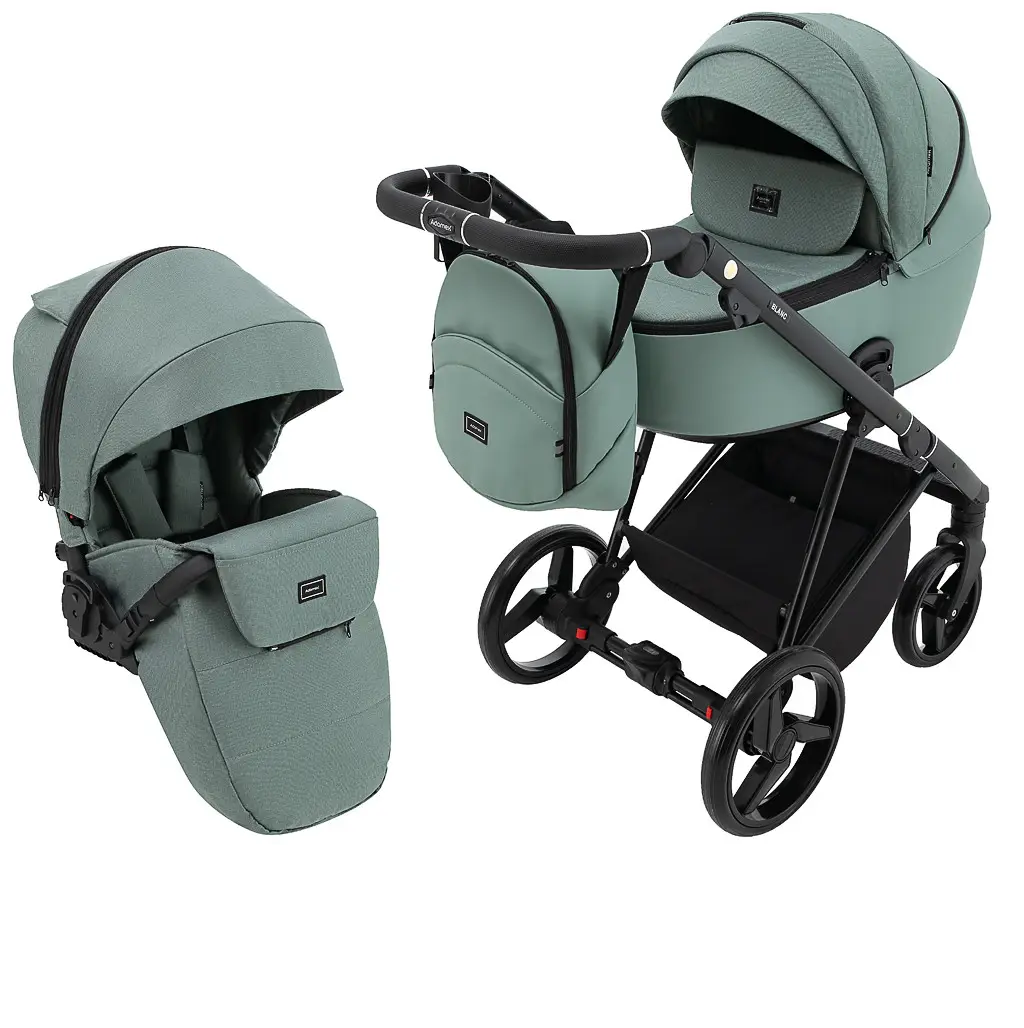 Коляска 2 в 1 Adamex Blanc Tip PS-141 зелена, фото 1