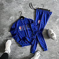 Качественный летний мужской спортивный костюм NBA комплект хаки свитшот и штаны двунитка хлопок 2XL