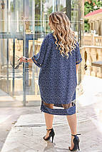 Сукня софт із принтом короткими рукавами довжини міді розміри батал, фото 3