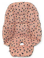Чохол DavLu на стільчик для годування Peg-Perego Tatamia Фламінго на кораловому (000219)