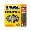 Щітка дискова D125 з батоги. дроту отв. 22,2 мм MASTERTOOL 19-9012, фото 3