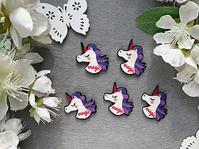 Кабошон "Єдиноріг Magic" 2,5 х 3 см, 20 шт/уп. оптом
