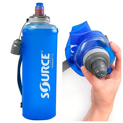 М'яка пляшка для води Source Nomadic Foldable Bottle, 1 л (Blue), фото 1
