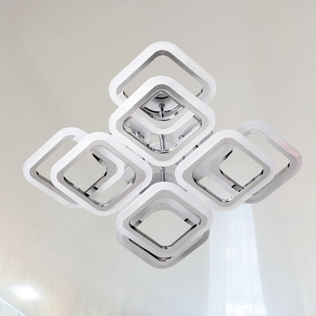 Люстра LED SVET 144W до 20 кв.м колір Хром SL-5342/4+4C CR