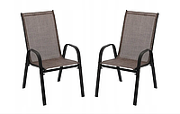 Комплект из двох садовых стульев Garden Line NEO3678 коричневого цвета
