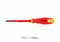Викрутка плоска діелектрична ізольована YATO : шліц SL4 x 100 мм. VDE до 1000V [12/120] Купи И Tochka