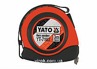 Рулетка YATO : L= 3 м x 16 мм. з нейлоновим покриттям, магнітним наконечником [12/120] Купи И Tochka