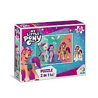 Детские Пазлы My Little Pony "Приключения Санни, Пипп и Зипп" DoDo 200138 60 элементов, с фигуркой fn