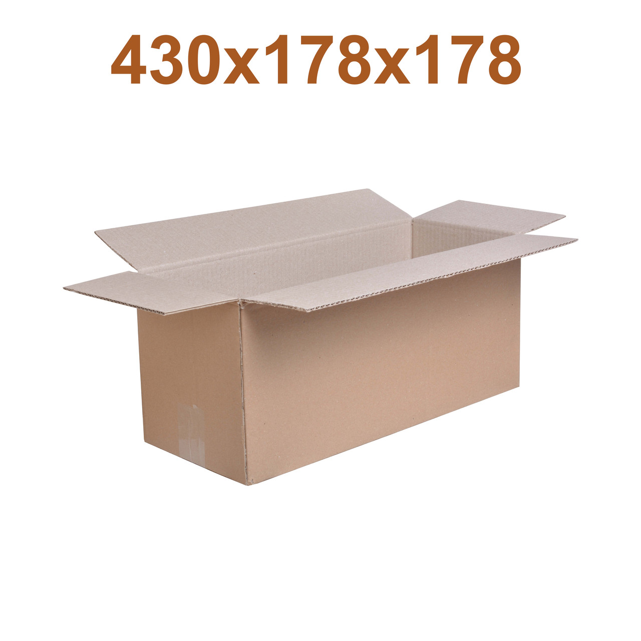 Картонна коробка | Гофроящик 430 × 178 × 178 коричневий