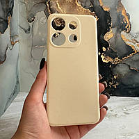Чехол для Infinix Smart 7 белый накладка с защитой камеры инфиникс смарт 7 молочная