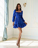 Міні-сукня на літо Люкс синя, фото 4