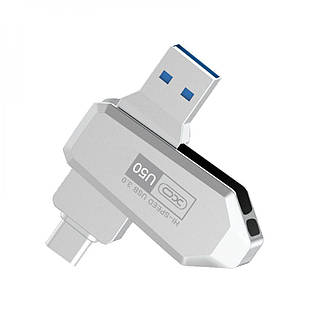 Флешка ЮСБ XO U50 Type C 64gb USB Flash Drive 3.0 Steel z117-2024