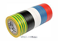 Ленты изоляционные 19ммx20мx0,13мм, микс цветов, комплект 10 шт. YATO YT-8173 Купи И Tochka