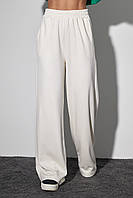 Женские трикотажные брюки-кюлоты - кремовый цвет, L (есть размеры) mn