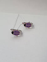 Дитячі срібні сережки Сонечка, родовані