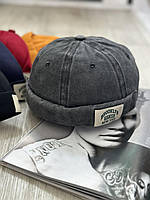 Короткая шапка мини бини, докер Brooklyn серый 56-60р (2131)