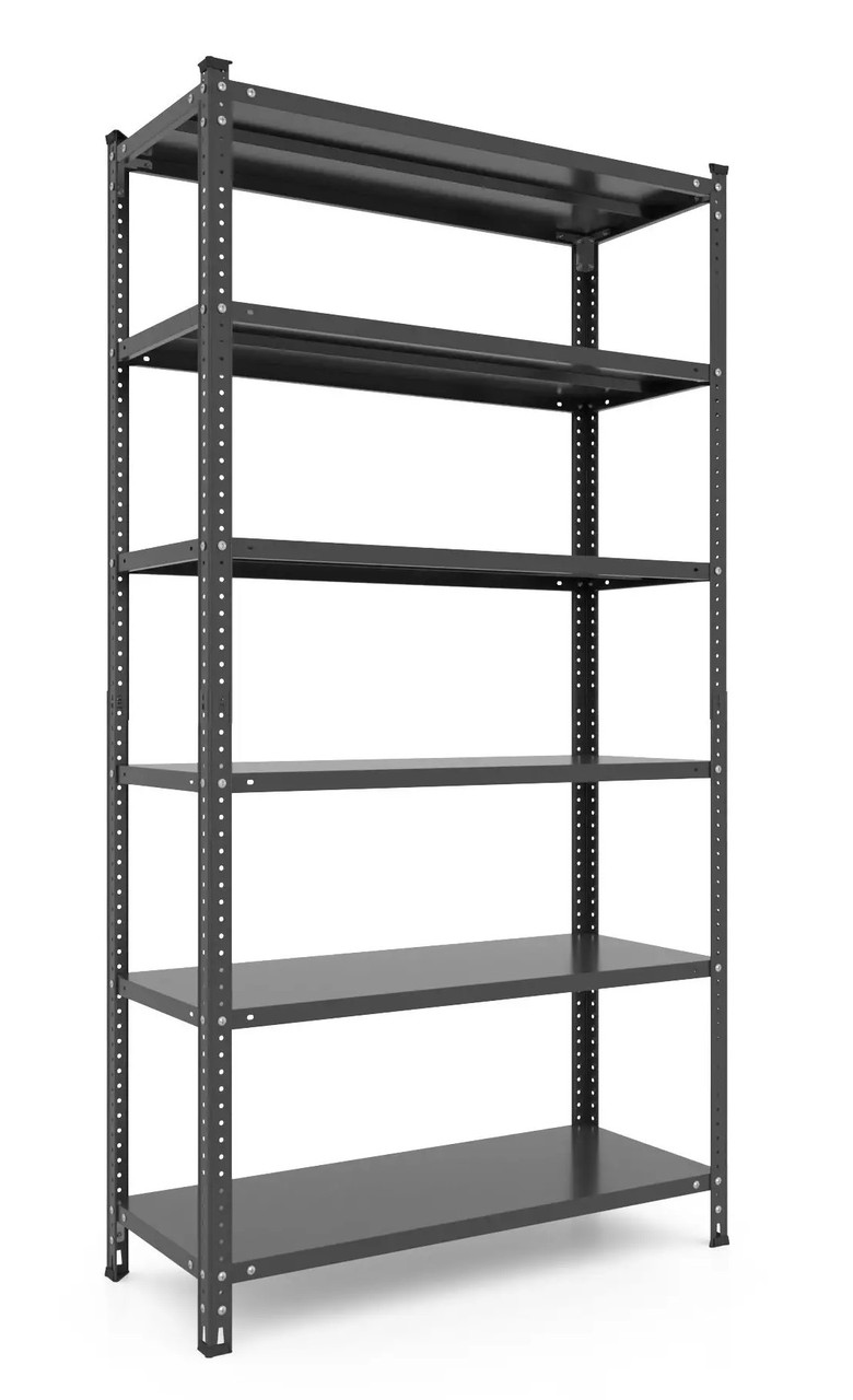 Стелаж чорний 2500х1000х400мм,150кг,6 полиць металевий полочний для складу,офісу,ванної,архіву, фото 1