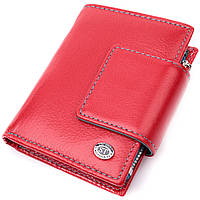 Яркий кожаный кошелек для женщин с интересной монетницей ST Leather 19448 Красный mn