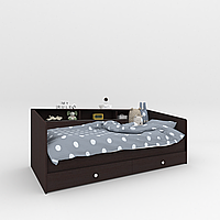 Детская кровать с ящиками Sleep well деревянное основание + ламели 800х2040х1000 мм Венге Магия