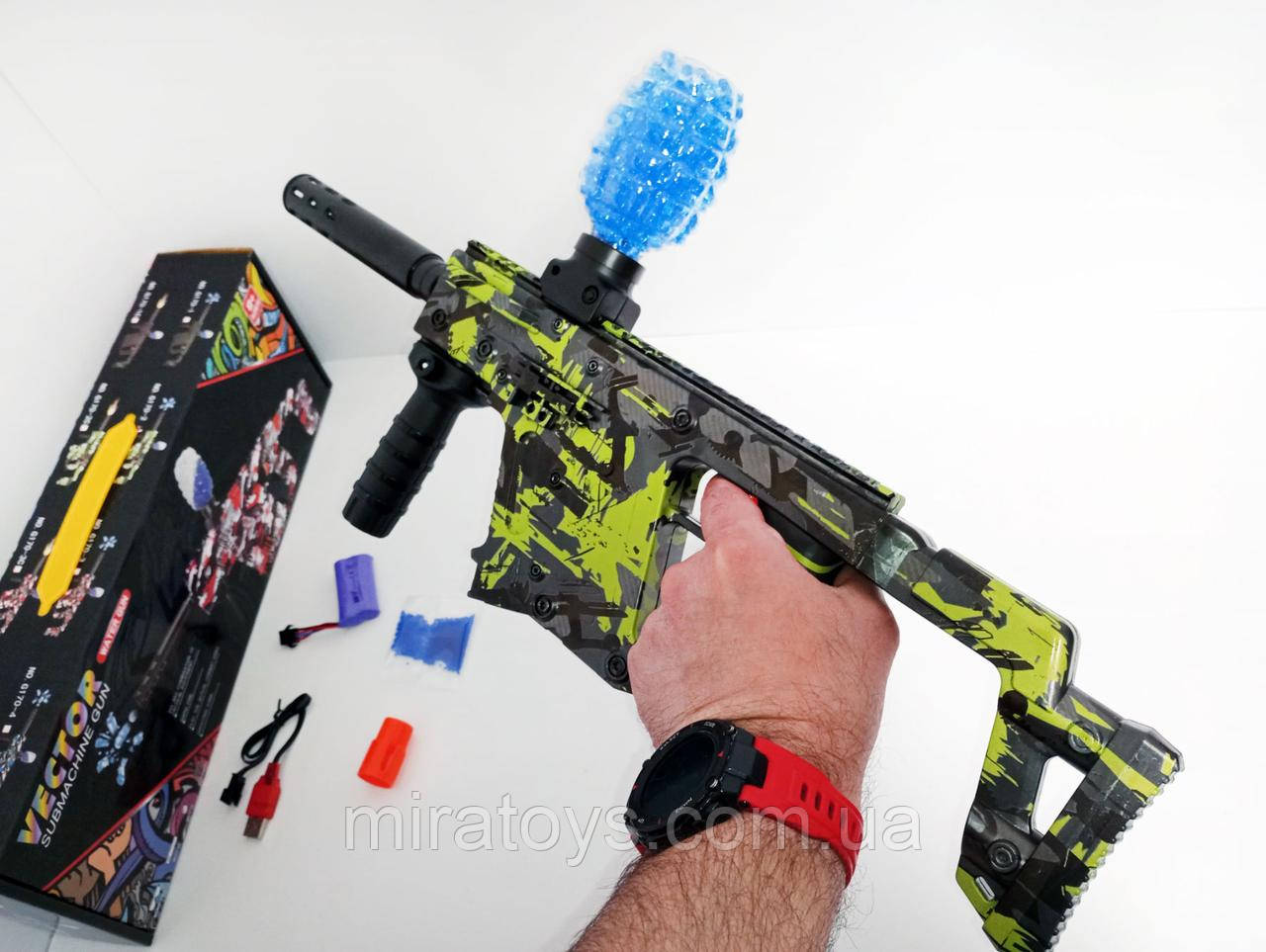 Дитячий автомат Гель Бластер Kriss Vector Orbeez, 54 см, акумулятор 7.4V, орбізи 1000 шт.